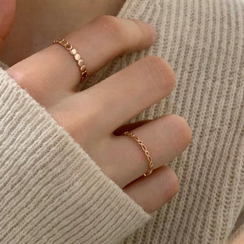 Flat Dot Ring (Silver, Rose Gold, Gold)
