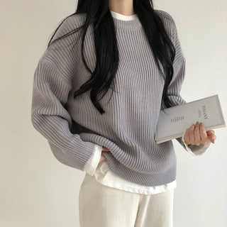 A Whopping 11 Colors~ Thick Loose Fit Round Hacci Knit