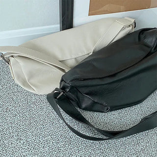 Casual Leather Sling Bag   Messenger Bag  Crossbody Bag  College Student Bag  Travel Crossbody Bag