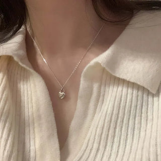 Thick Mini Heart Lock Necklace