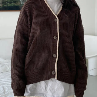 Some color-block cardigan