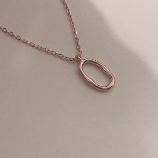 Mini Oval Ring Necklace (3 colors)