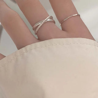 Twisted Mix Open Ring
