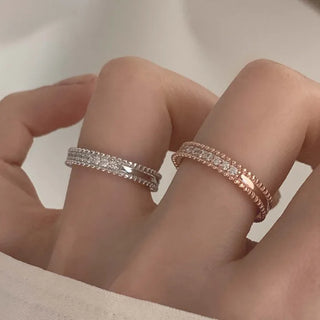 Half Cubic Ring (White Gold, Rose Gold)