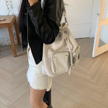 White Two-way Shoulder Bag