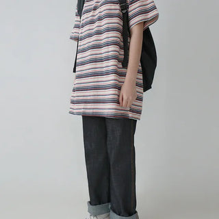 [UNISEX] Grunge Striped Short Sleeve T-shirt