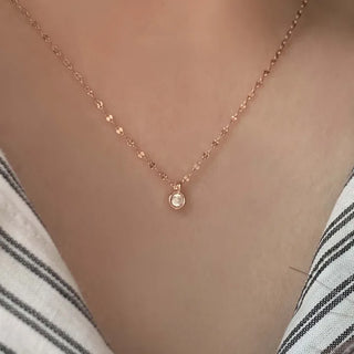 Delicate Chain Cubic Necklace (Silver, Rose Gold, Gold)