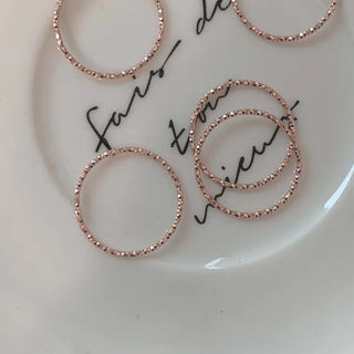 Rose Gold Cut Thin Ring (Sizes 1–21)
