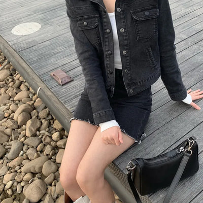 black denim jacket