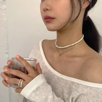 ocean white pearl choker