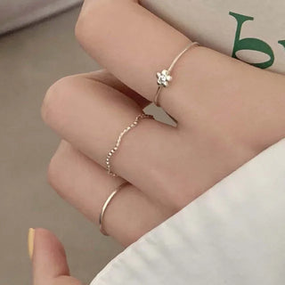 Petite Flower Cubic Layered Ring