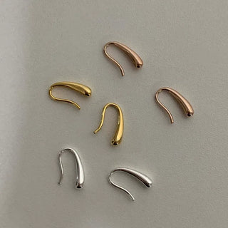 Mini Teardrop Hoop Earrings (Gold, Rose Gold, Silver)