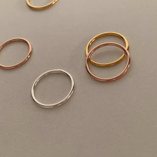 1.5mm Plain Layered (Sizes 1–21, Round all the way to the inside of the ring)