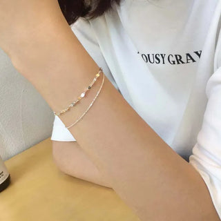Bling Chain Double-Strand Bracelet