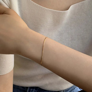 Snake Chain Slim Bracelet (Silver, Rose Gold, Gold)