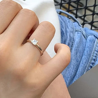 Square Point Cubic Ring
