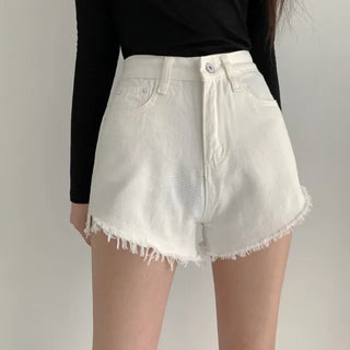 Guaranteed Fit! Leg-Lengthening High-Waisted Asymmetrical Cut Short Denim Pants