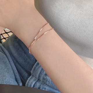 Cross Chain Bracelet (Silver, Rose Gold, Gold)