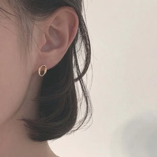 Oval Mini Earrings (Silver, Gold)