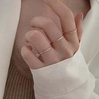 Rose Gold Plain Thin Ring (Sizes 1–21)