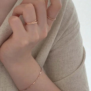 Triple Layered Sealing Ring (Silver, Rose Gold, Gold)