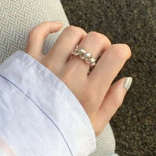Bold Twist Open Ring (Sizes 8 to 13)