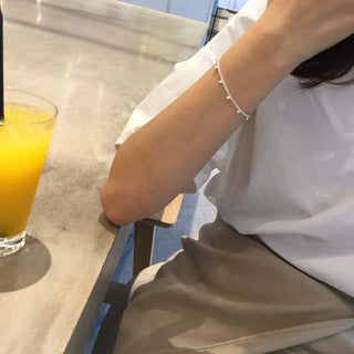 Ball Embellished Layered Chain Bracelet