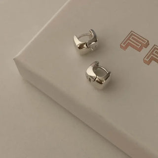 Mini Round Cube One-Touch Earrings
