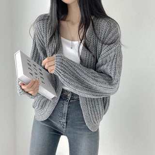 A Huggable Cashmere Hacci Open Bolero Cardigan