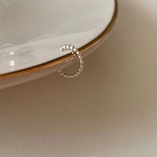 1mm Slim Dot Ear Cuff (Silver/Gold)