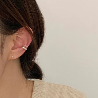 Rounded Bold Ear Cuff (Silver/Gold)