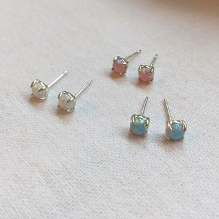 Point Opal Earrings