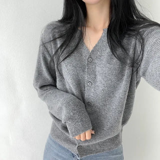 Cashmere Open V-Neck Hazzi Knit Cardigan You'll Want to Wear Every Day