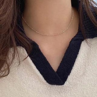 Cut Dot Chain Choker Necklace