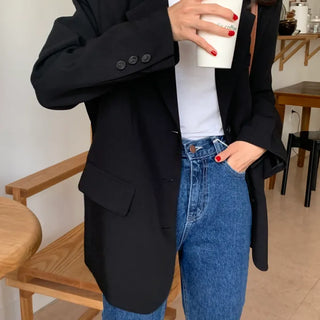 Daily Boxy Boyfit Oversized Jacket Three-Button Single Jacket Autumn Jacket