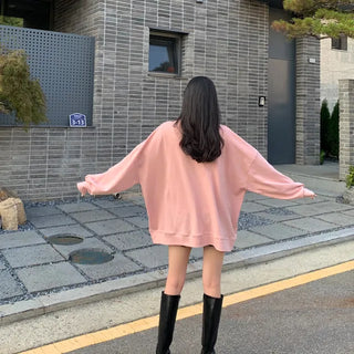 Cozy Bottomless Oversized Plain Sweatshirt