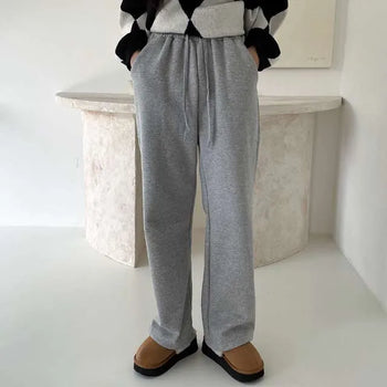 Reco Fleece-lined Elastic Waist Wide Long Pants