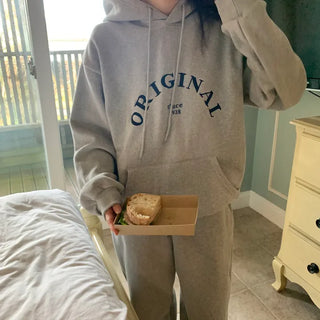 Loose Fit Winter Double-Fleece Hoodie Sweatshirt