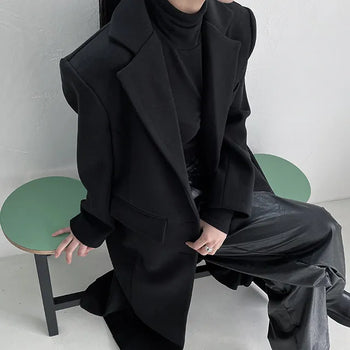 Rodin Basic Loose Fit Button Long Coat