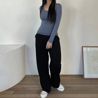 Gina Slim Round Neck Brushed Plain T-shirt