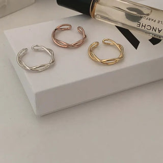 Wave Layered Open Ring