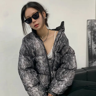 Pattern Reversible Padded Jacket in