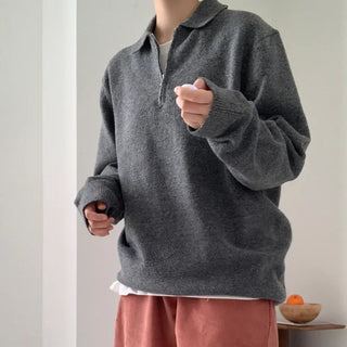 [UNISEX] Cashmere Zip-up Knit