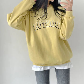 Stunning Colors! Oversized Boston Double-Fleece Sweatshirt