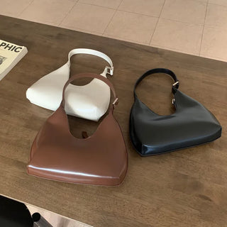 Vintage Leather Baguette Mini Shoulder Bag
