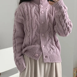 Windy collar cardigan