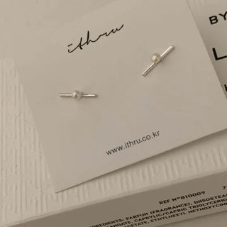 Mini Freshwater Pearl Stick Bar Earrings