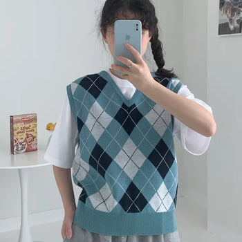 Crew Argyle Vest