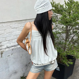 DRAPE WRAP LAYERED SLEEVELESS