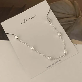 Cube Ball Chain Layered Bracelet